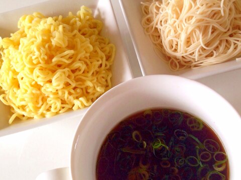 インスタントラーメンでつけ麺、つけそうめん